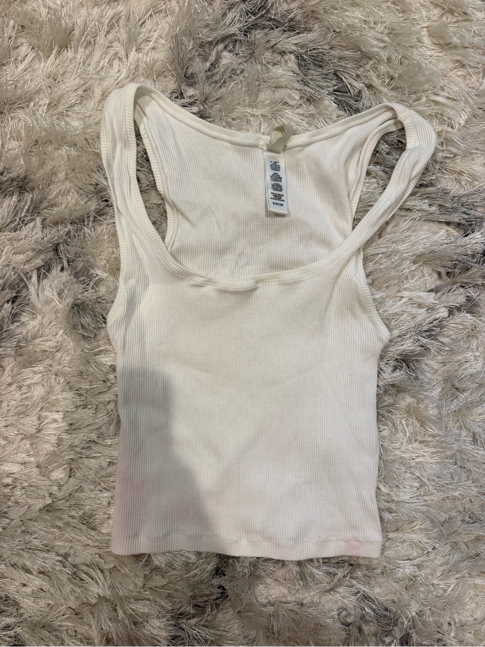 SKIMS White Ribbed Tank Top - Unbranded